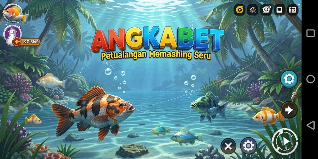 Tampilan gameplay ANGKABET yang menarik saat memancing.