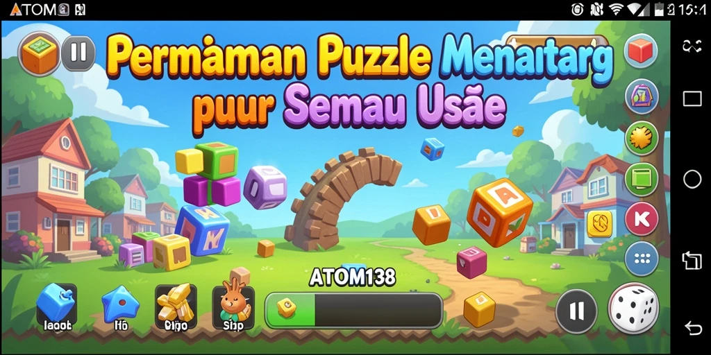 Tangkapan layar ATOM138 menampilkan gameplay yang menantang dalam Puzzle.