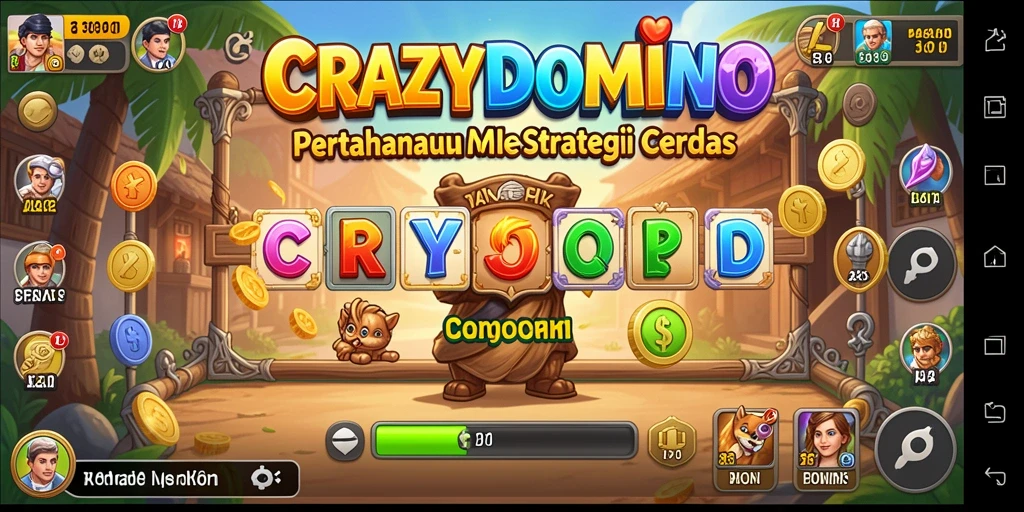 Screenshot gameplay CRAZYDOMINO yang menampilkan aksi Tower Defense yang menarik.