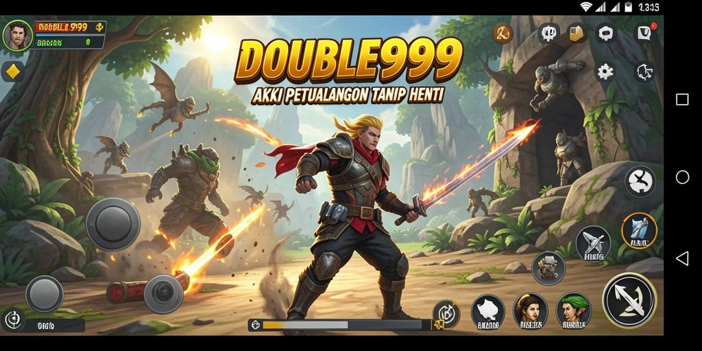 Tampilan screenshot game DOUBLE999 menampilkan aksi seru penuh adrenalin.