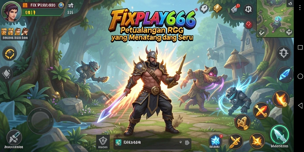 Tangkapan layar menampilkan aksi seru dalam game RPG FIXPLAY666.
