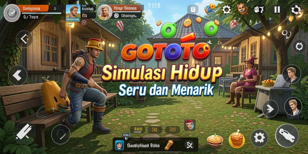 Screenshot GOTOTO menampilkan gameplay simulasi yang menarik dan interaktif.
