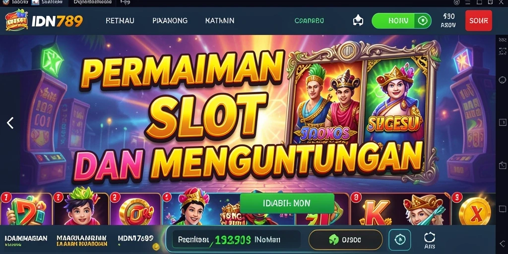 Tampilan gameplay IDN789 yang mengasyikkan dengan berbagai mesin Slot.