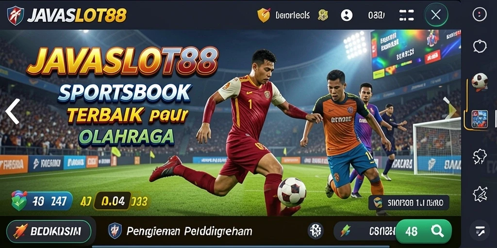 Tampilan layar <strong>JAVASLOT88</strong> saat bermain taruhan olahraga.
