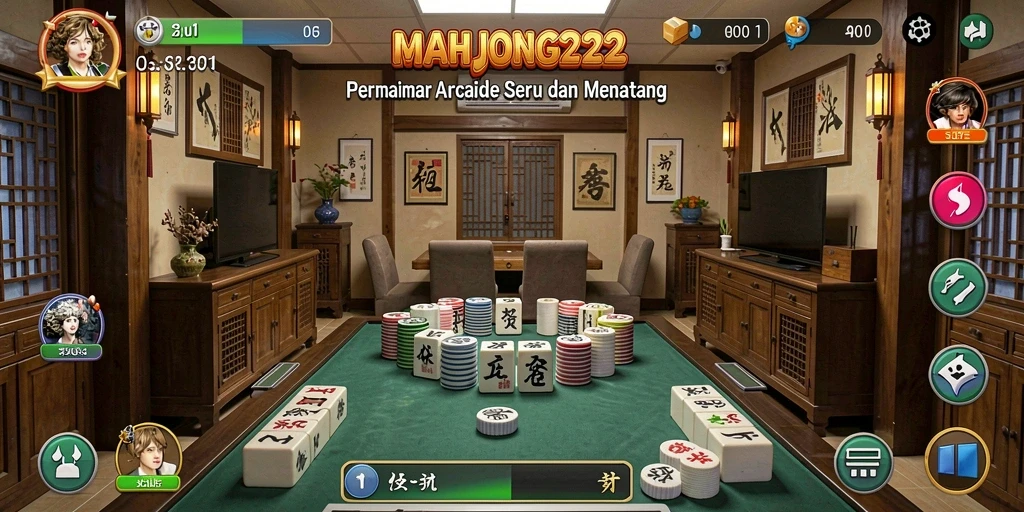 Tampilan gameplay seru dan menarik dari MAHJONG222.