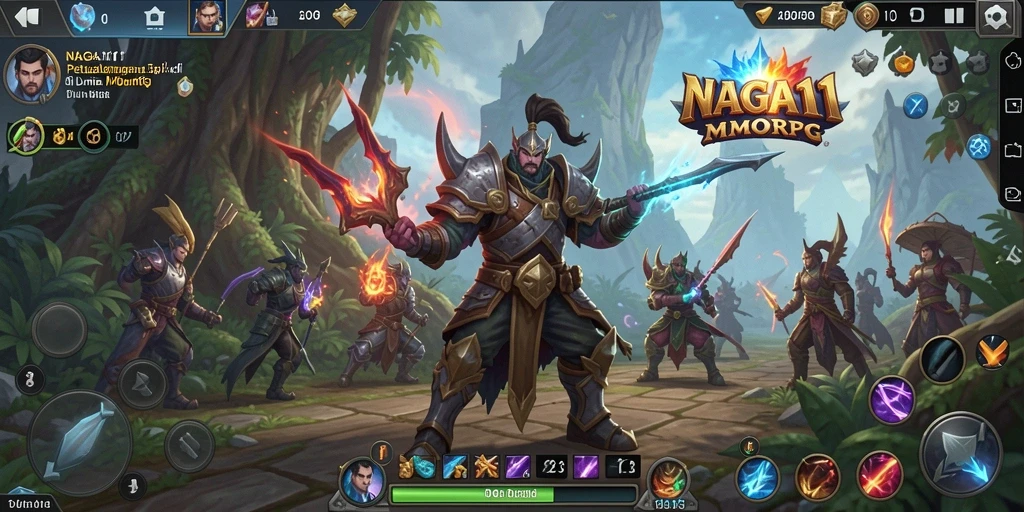 Screenshot menampilkan aksi seru dalam permainan MMORPG NAGA11.