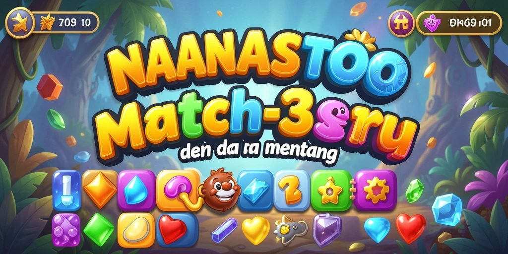 Gameplay seru NANASTOTO dengan tantangan Match-3 yang menarik.