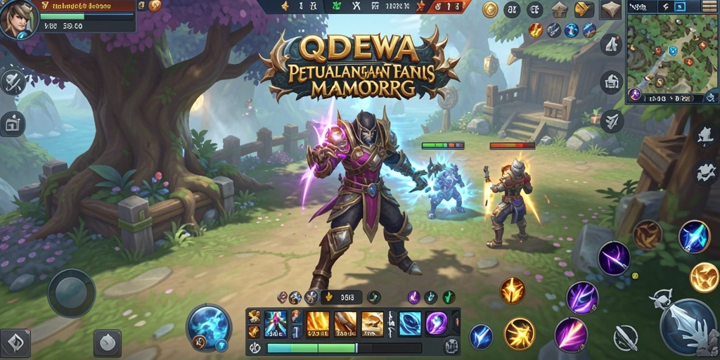 Tampilan gameplay seru dari QQDEWA dalam dunia MMORPG.